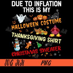 Due To Inflation This Is My Halloween Thanksgiving Christmas PNG, Christmas PNG, Halloween PNG