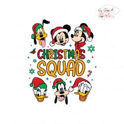 Christmas Squad Disney Mickey And Friends SVG Cricut File