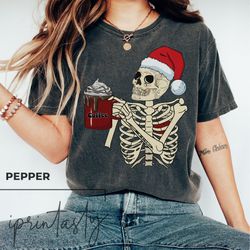 Skeleton Christmas T-Shirt Png, Funny Christmas T,   Christmas, Tangled Christmas lights T-Shirt Png, I m Fine, T-Shirt