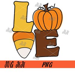 Pumpkin Love Candy Corn PNG, Fall Y'All PNG, Hello Fall PNG