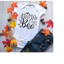 Mama is My Boo Baby Halloween SVG Cut File for Cricut - Great for My First Halloween Outfit - Instant Digital Download