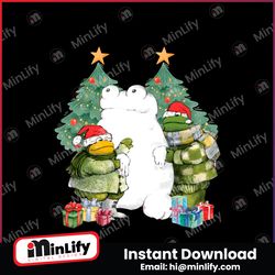 Retro Frog And Toad Christmas PNG Sublimation Download