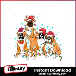 Cute Dog Christmas Boxer Santa Hat SVG File For Cricut