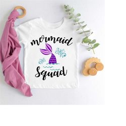 Mermaid Squad T Shirt SVG Design for Customizing Birthday T Shirts for Friends and Family - Works with Cricut, Silhouett
