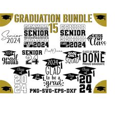 Graduation SVG Bundle, Proud Graduate 2024 SVG, Senior 2024 svg, Class of 2024 svg, Graduation 2024 SVG, Graduation Cap