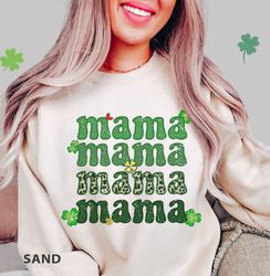 Retro lucky mama St Patricks day SweaT-Shirt Png,Lucky mama SweaT-Shirt Png, Shamrock Mom Sweater, St Patricks day gift