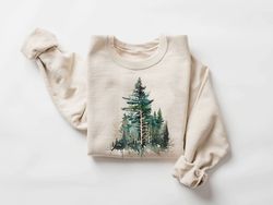 Watercolor Christmas tree SweaT-Shirt Png, Christmas SweaT-Shirt Png, Gift Idea, minimal Christmas Sweater, Christmas Gi