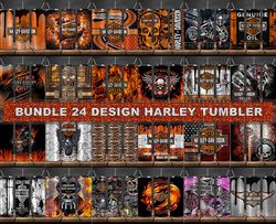 Bundle 24 Design Harley Tumbler, Tumbler Bundle Design, Sublimation Tumbler Bundle, 20oz Skinny Tumbler 14