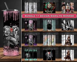 Bundle 17 Design Marilyn Monroe, Tumbler Bundle Design, Sublimation Tumbler Bundle, 20oz Skinny Tumbler 38