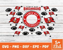 Tampa Bay Buccaneers Full Wrap Template Svg, Cup Wrap Coffee 31