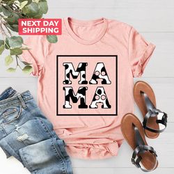 Mama Cow Print Shirt PNG, Cow T-Shirt PNG for Women, Cow Lover Shirt PNG, Funny Cow Gift for Cow Lover, Cow T Shirt PNG