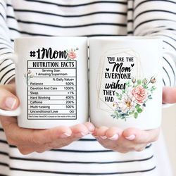 custom mug for mom, number one mom nutrition facts mug, mothers day gift mug