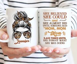 gifts for mother-in-law mug, mothers day gift mug, leopard pattern mug gift