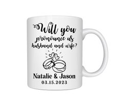 officiant proposal mug, best wedding officiant mug with name, wedding officiant gift
