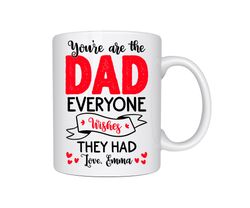 Personalized Dad and Kids Mug, Fathers Day Mug, Gift For Him