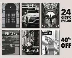Bundle Luxury Brands Digital Poster, Trendy Printable With Logo, Fashion Luxury Digital Download 49