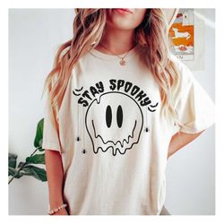 Stay Spooky Svg, Halloween Svg Png, Halloween Shirt Design, Spooky Svg, Ghost Svg, Smileyy Face Svg, Sublimation Designs