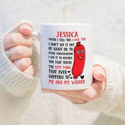 personalized mug for girlfriend, funny girlfriend valentines day gift for her, funny gift for her