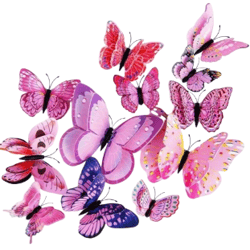 12 Pcs 3D Butterfly Wall Stickers Decoration Magnet Butterflies on the wall DIY Wallpaper 3D PVC
