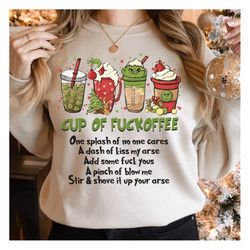 Cup of fuckoffee Grinc PNG, Grinc face Png, funny Christmas Png, Mug Png, Christmas Coffee Png, Xmas Png, Christmas Png,