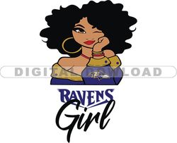 Ravens Girl Svg, Girl Svg, Football Team Svg, NFL Team Svg, Png, Eps, Pdf, Dxf file 03