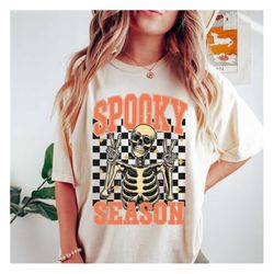 Retro Halloween png, horror Halloween sublimation design, spooky vibes png, skeleton png, Trend Halloween png for shirts