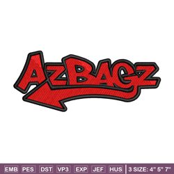 Azbagz logo embroidery design, Azbagz logo embroidery, embroidery file, logo design, logo shirt, Digital download