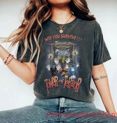 Retro Mickey And Friends The Twilight Zone Tower Of Terror Comfort Colors Shirt Png, Mickey And Friends Shirt Png, Disne