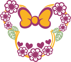 Mickey Mouse Flower Png Digital File, Disney Mickey Mouse Head Svg, Mickey & Minnie Mouse, Cut files for Cricut Png