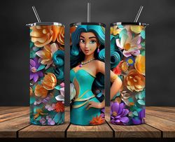 Princess Disney Tumbler Wrap, 3D Cartoon Tumbler Wrap, 20oz Skinny Tumbler Designs 33