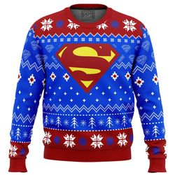 Super Heroes Superman Christmas All Over Print Hoodie 3D Zip Hoodie 3D Ugly Christmas Sweater 3D Fleece Hoodie