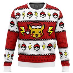Pokemon Pikachu All Over Print Hoodie 3D Zip Hoodie 3D Ugly Christmas Sweater 3D Fleece Hoodie