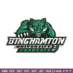 Binghamton Bearcats embroidery design, Binghamton Bearcats embroidery, logo Sport, Sport embroidery, NCAA embroidery.