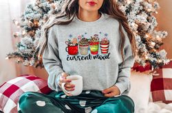 Christmas Coffee Pinky Sweatshirt, Christmas Sweatshirt, Coffee Lover Christmas Gift, Holiday Sweater, Womens Holiday Sh