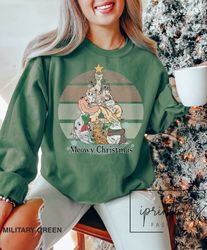 Meowy Christmas Sweatshirt, Christmas Cat Sweatshirt, Cat Lover Christmas Sweatshirt, Christmas gift for cat lovers, ipr