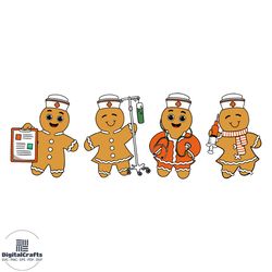Christmas Gingerbread Nurse SVG
