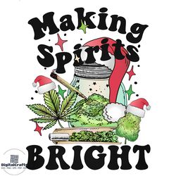 Retro Making Spirits Bright PNG Sublimation Download