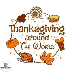 Thanksgiving Around The World SVG Cutting Digital File