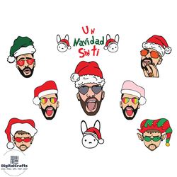 Una Navidad Sin Ti Funny Bad Bunny Santa SVG Download