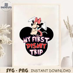 Retro My First Disney Trip Minnie Mouse SVG