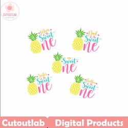 Sweet one SVG, Sweet one pineapple SVG, Sweet One Family bundle SVG, Pi
