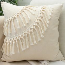 Decorative Throw Pillow Covers, Home Decor Cosines, eye caught object to display , Pillow Covers With Tassel