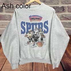 Vintage Spurs Looney Tunes Basketball Sweatshirt ,San Antonio For Mens Womens Shirt, Game Day, Basketball Lover Gift for