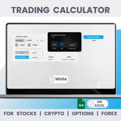 Trading Calculator In Excel For Stocks, Crypto, Options, Forex (White Mode) -  Instant Download