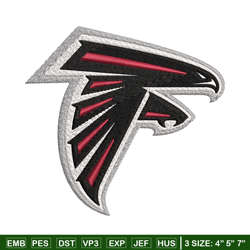 Atlanta Falcons logo Embroidery, NFL Embroidery, Sport embroidery, Logo Embroidery, NFL Embroidery design