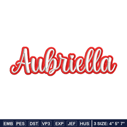 Auhriella embroidery design, Auhriella embroidery, logo design, embroidery file, logo shirt, Digital download.