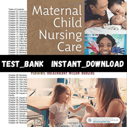 Test Bank for Maternal Child Nursing Care 6th Edition By Perry PDF | Instant Download | All Chapters Included