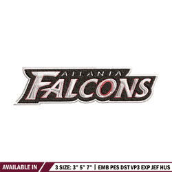 Atlanta Falcons Embroidery Design, Logo Embroidery, NFL Embroidery, Embroidery File, Logo shirt, Digital download