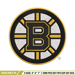 Boston Bruins Embroidery Design, Logo Embroidery, NHL Embroidery, Embroidery File, Logo shirt, Digital download