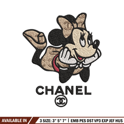 Minnie chanel Embroidery Design, Chanel Embroidery, Brand Embroidery, Embroidery File, Logo shirt, Digital download